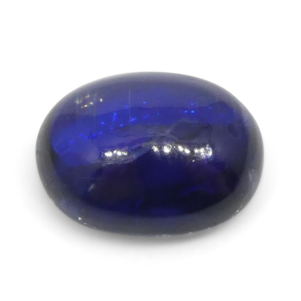 3.8ct Oval Cabochon Blue Kyanite from Brazil  For Sale 8