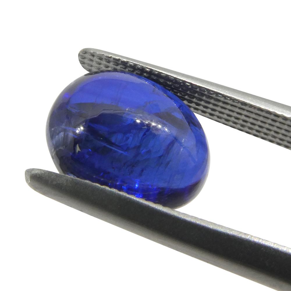 Oval Cut 3.8ct Oval Cabochon Blue Kyanite from Brazil  For Sale