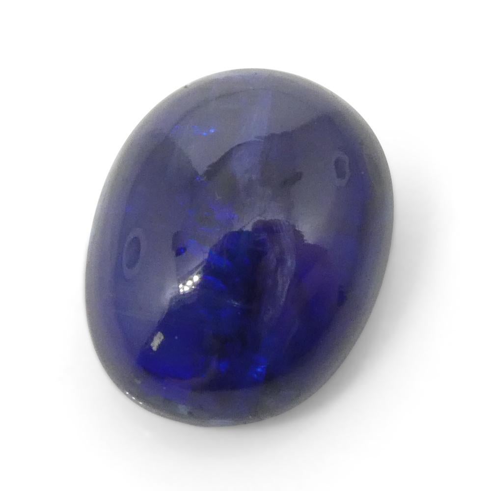 3.8ct Oval Cabochon Blue Kyanite from Brazil  In New Condition For Sale In Toronto, Ontario