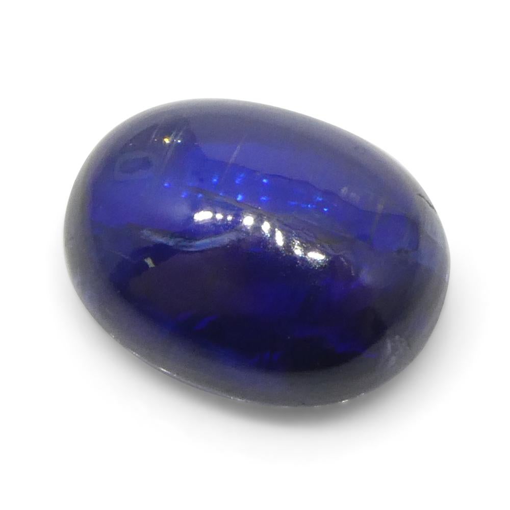 Women's or Men's 3.8ct Oval Cabochon Blue Kyanite from Brazil  For Sale