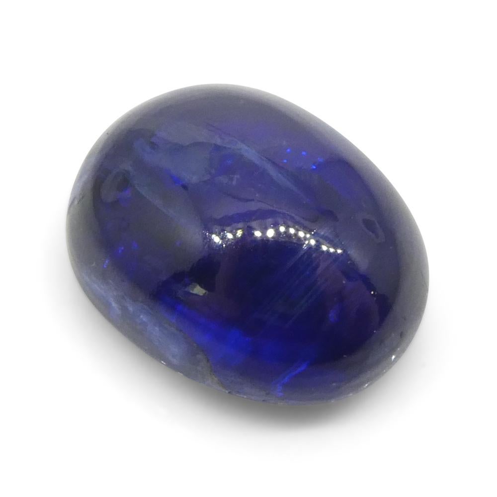 3.8ct Oval Cabochon Blue Kyanite from Brazil  For Sale 3