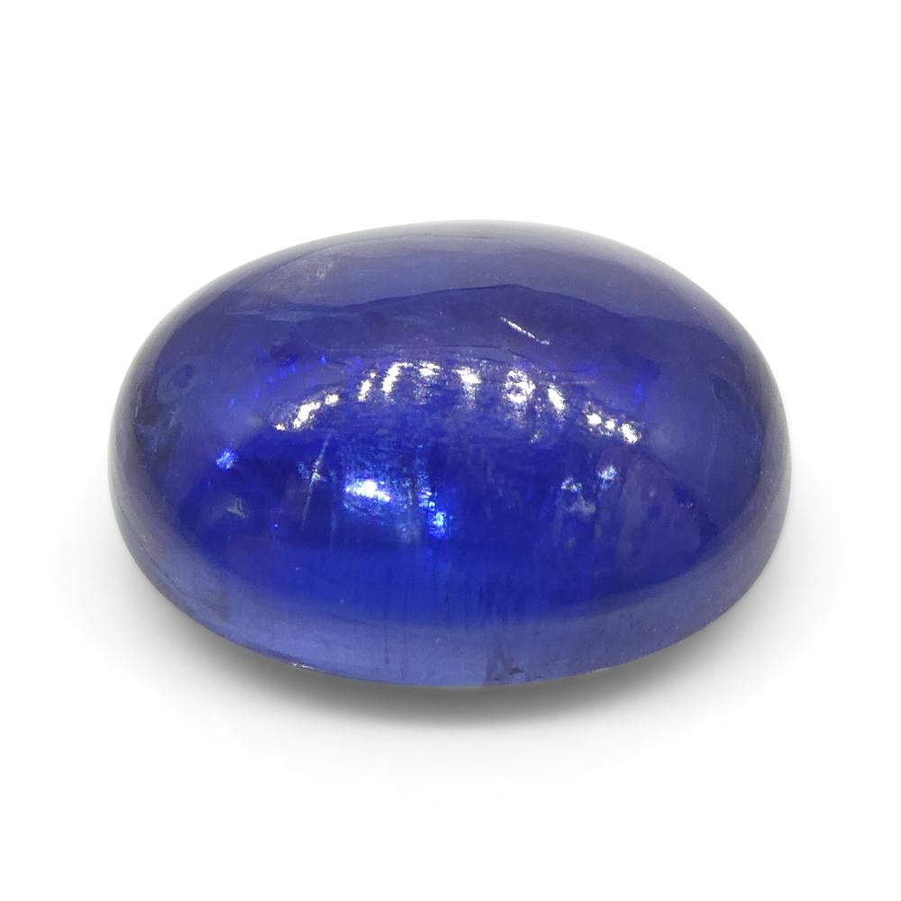3.8ct Oval Cabochon Blue Kyanite from Brazil  For Sale 3