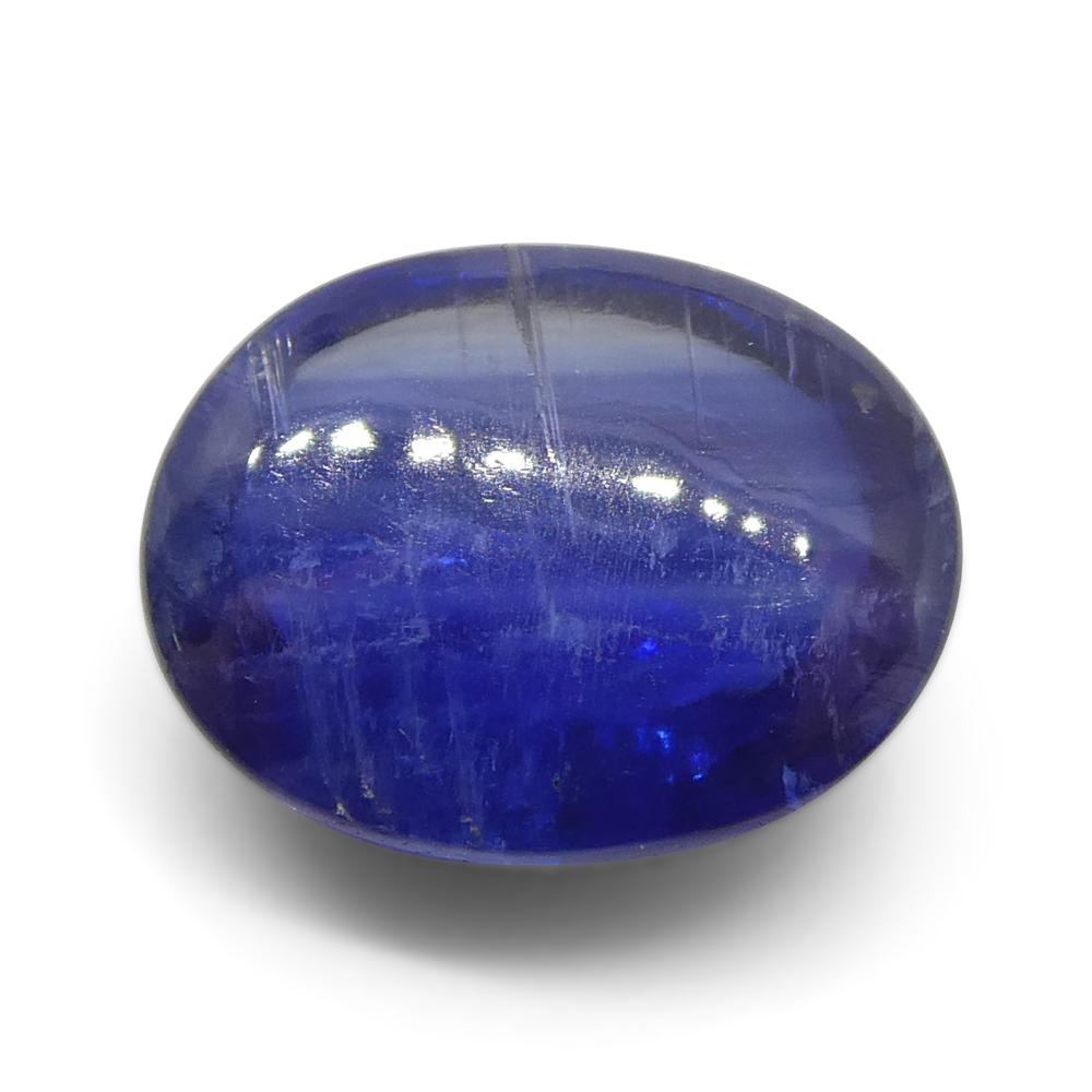 3.8ct Oval Cabochon Blue Kyanite from Brazil  For Sale 4