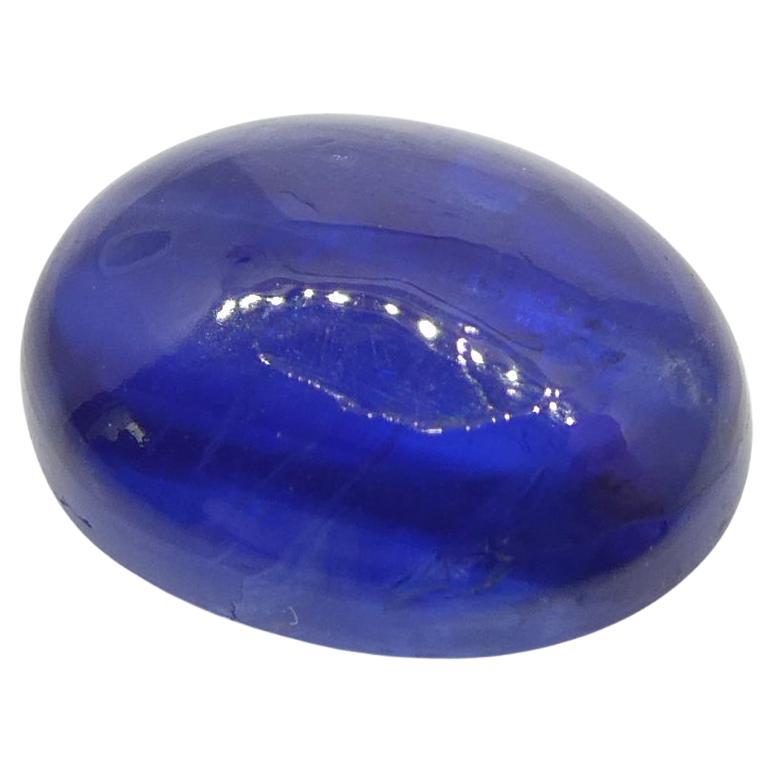 3.8ct Oval Cabochon Blue Kyanite from Brazil  For Sale