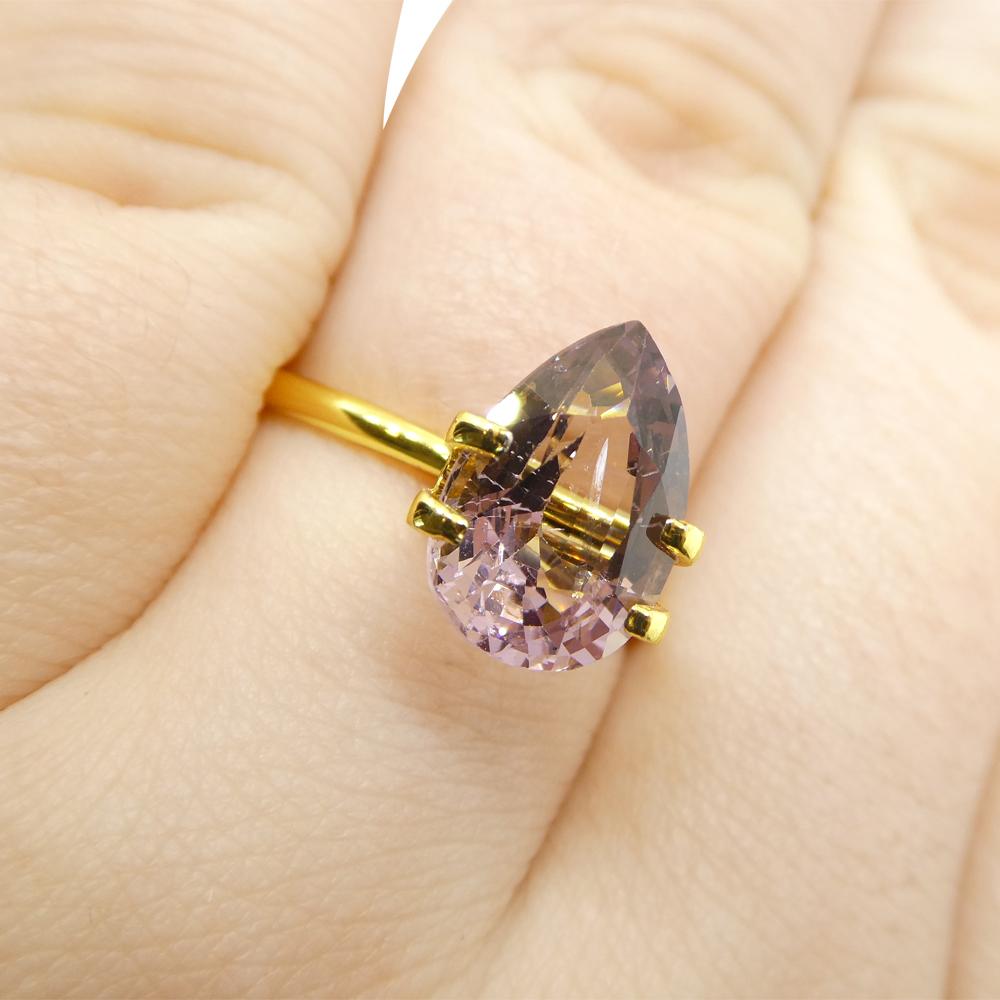 Taglio brillante 3,8ct Spinello rosa perlato dalla Birmania in vendita