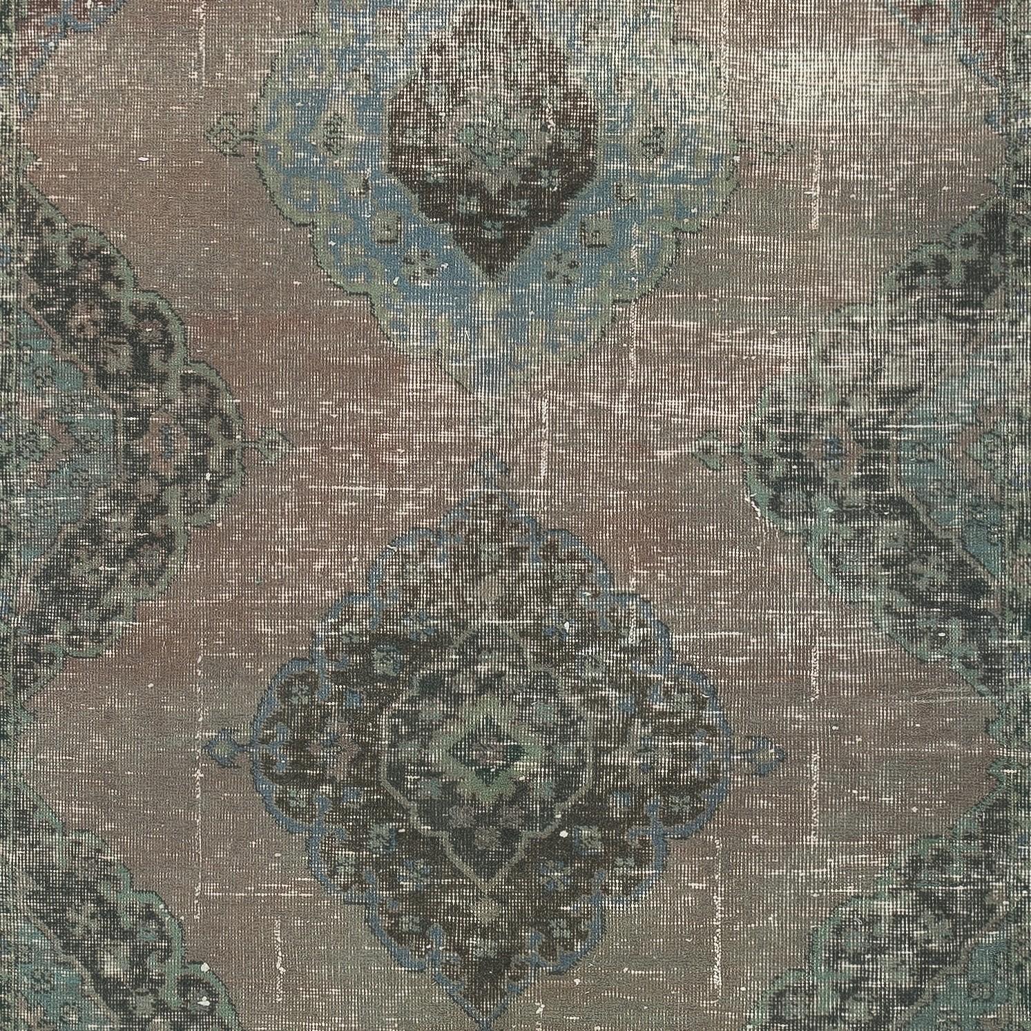 Annodato a mano Runner per corridoi marrone 3.8x12 Ft. Tappeto da cucina. Tappeto Corridoio fatto a mano. Tappeto per scale in vendita