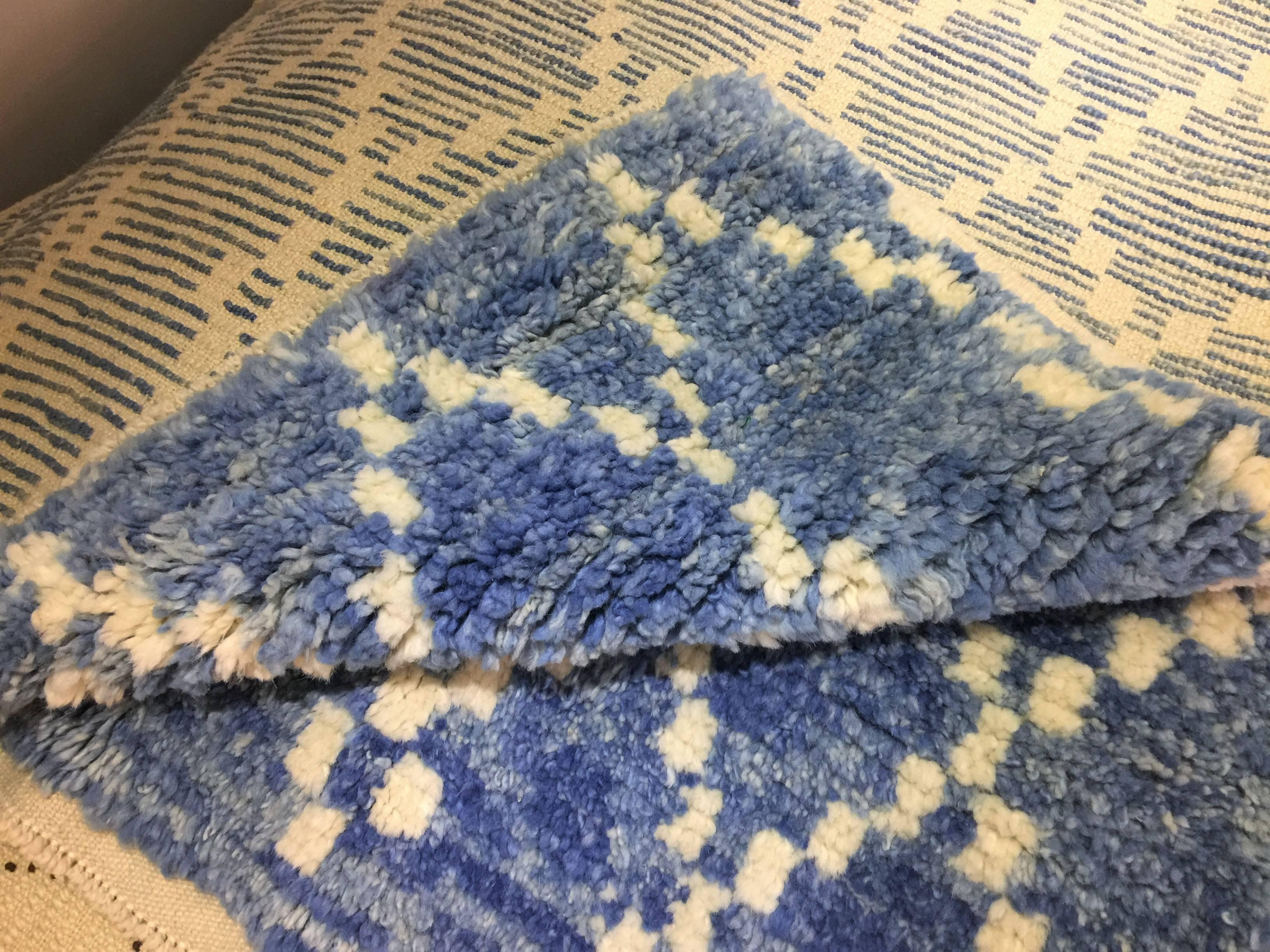 A contemporary hand-knotted Moroccan rug, made of plant dyed sheep wool.
Soft, comfy pile that is ideal for families with kids. Custom Sizes, 100% Wool
Available as it is or made to measure in any size and color combination requested. Measures: 3.8