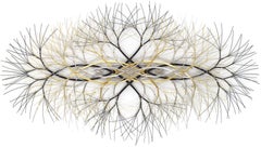 38"x27" Metal Wall Sculpture in Stainless, Bronze and Brass #683