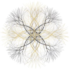 38"x38" Metal Wall Sculpture in Stainless, Bronze and Brass #767
