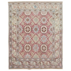 3.8x4,6 Ft handgefertigter türkischer einzigartiger Vintage-Teppich mit weichen Farben