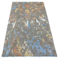 3
8 "x5
10" Braun Whimsical Collection Reine Wolle Modernes Design Handgeknüpfter Teppich