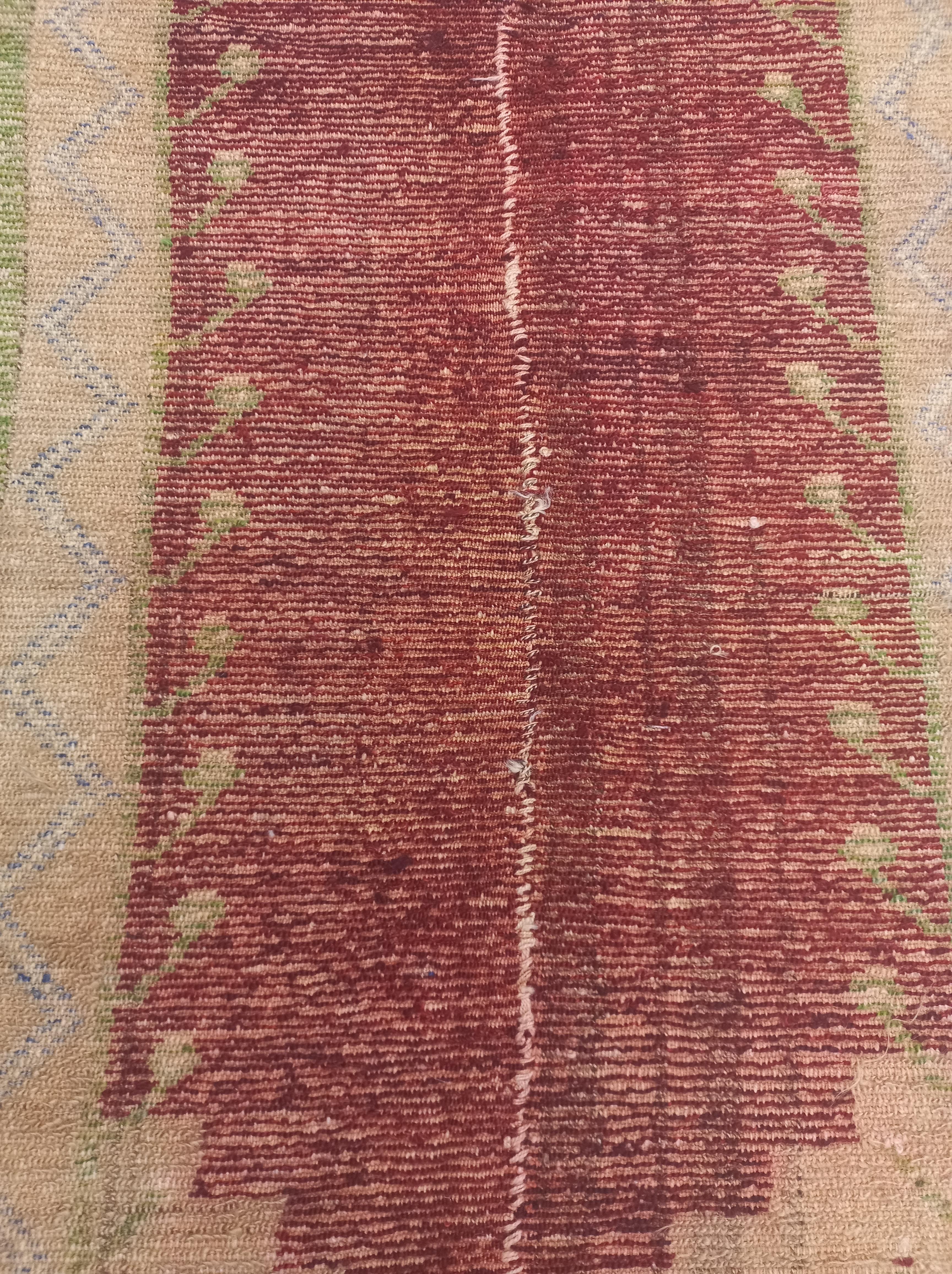 3.8x5.2 Ft Vintage Handmade Unique Turkish Tulu Rug with Niche Design, 100% Lana in vendita 2