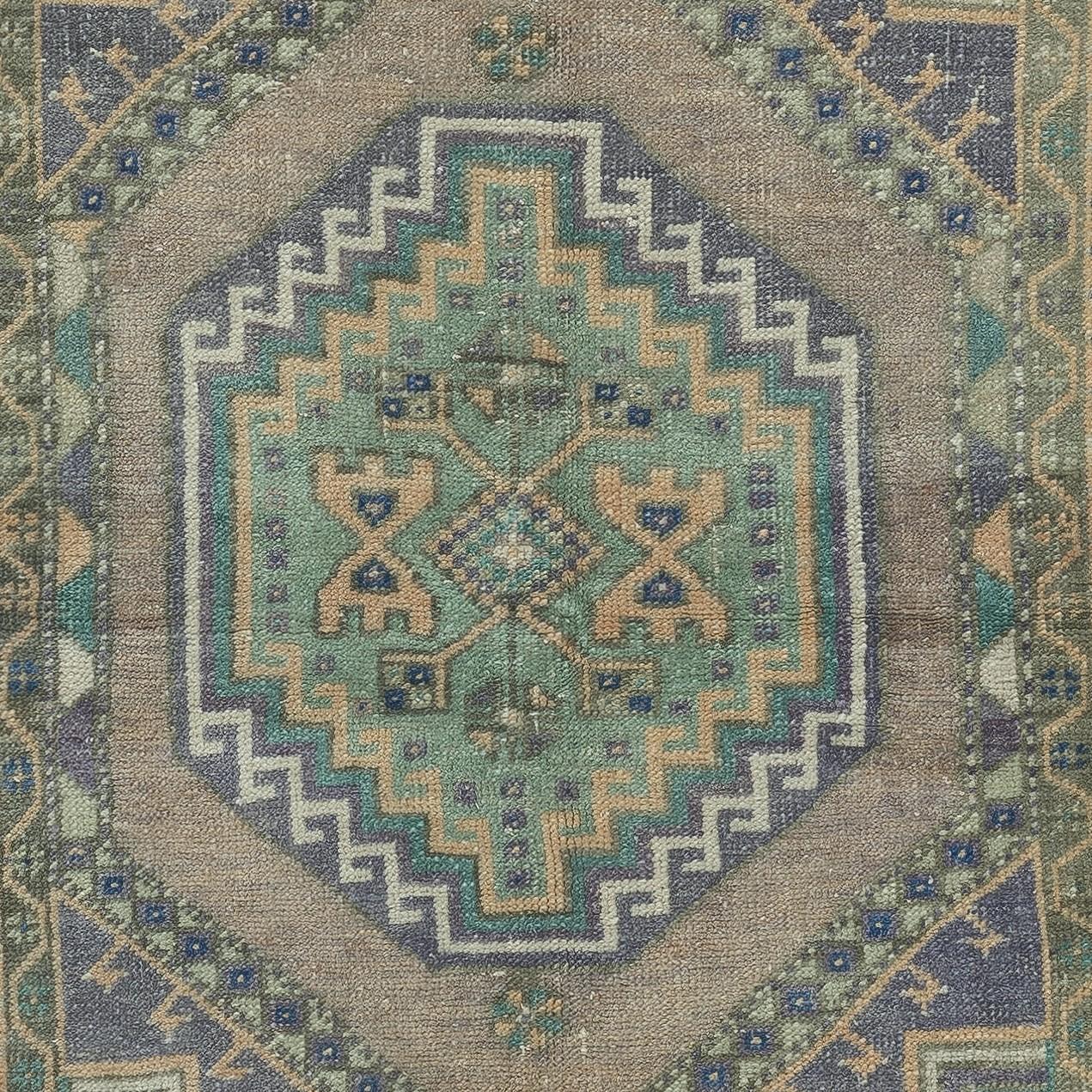 3.8x5.8 Ft Alfombra de pueblo turca tradicional vintage hecha a mano. 100% lana Anudado a mano en venta