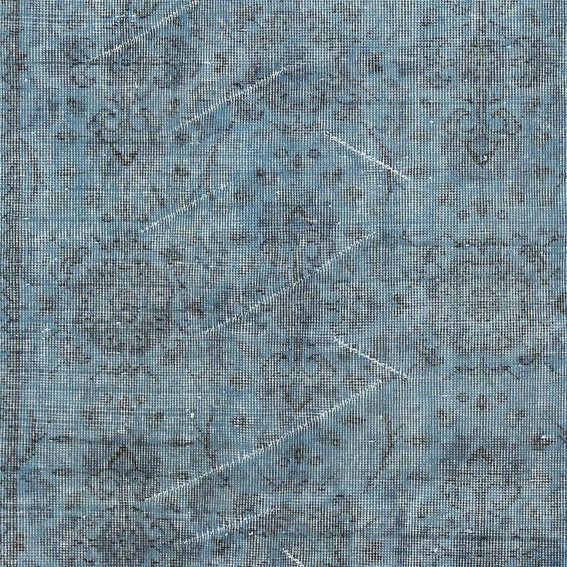 3.8x6.6 Ft Blue Color Accent Rug for Modern Interiors, Handmade in Turkey In Good Condition For Sale In Spring Valley, NY