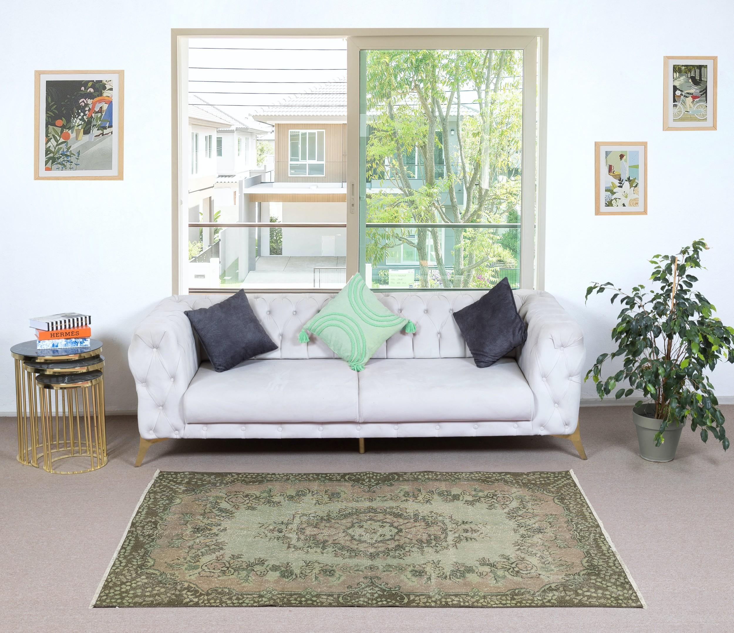 Our over-dyed rugs are all hand-knotted vintage pieces that are recreated in our workshop to cater to a wider range of interior design choices from modern to coastal, from industrial to rustic/cottage. These 50 to 70 year-old rugs were hand-knotted