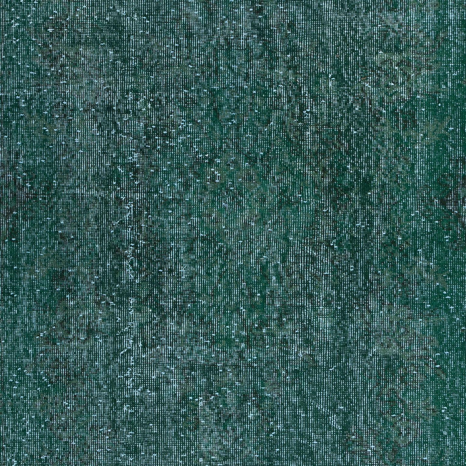 Hand-Woven 3.8x7 Ft Vintage Green Accent Rug, Handwoven and Handknotted in Turkey For Sale