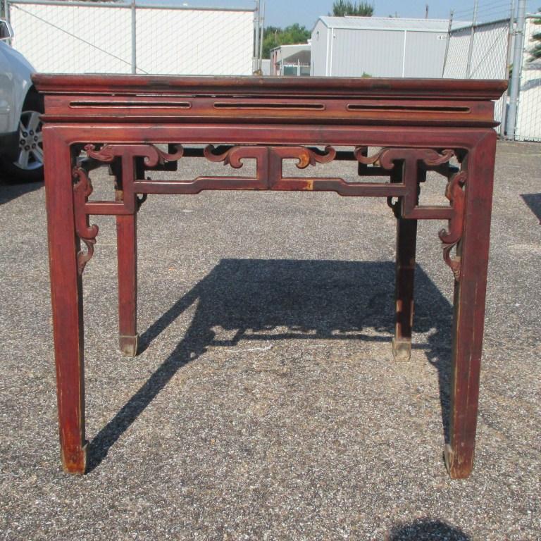 Asian Antique Chinese Wood Ba Xian Eight Immortals Dining Table For Sale