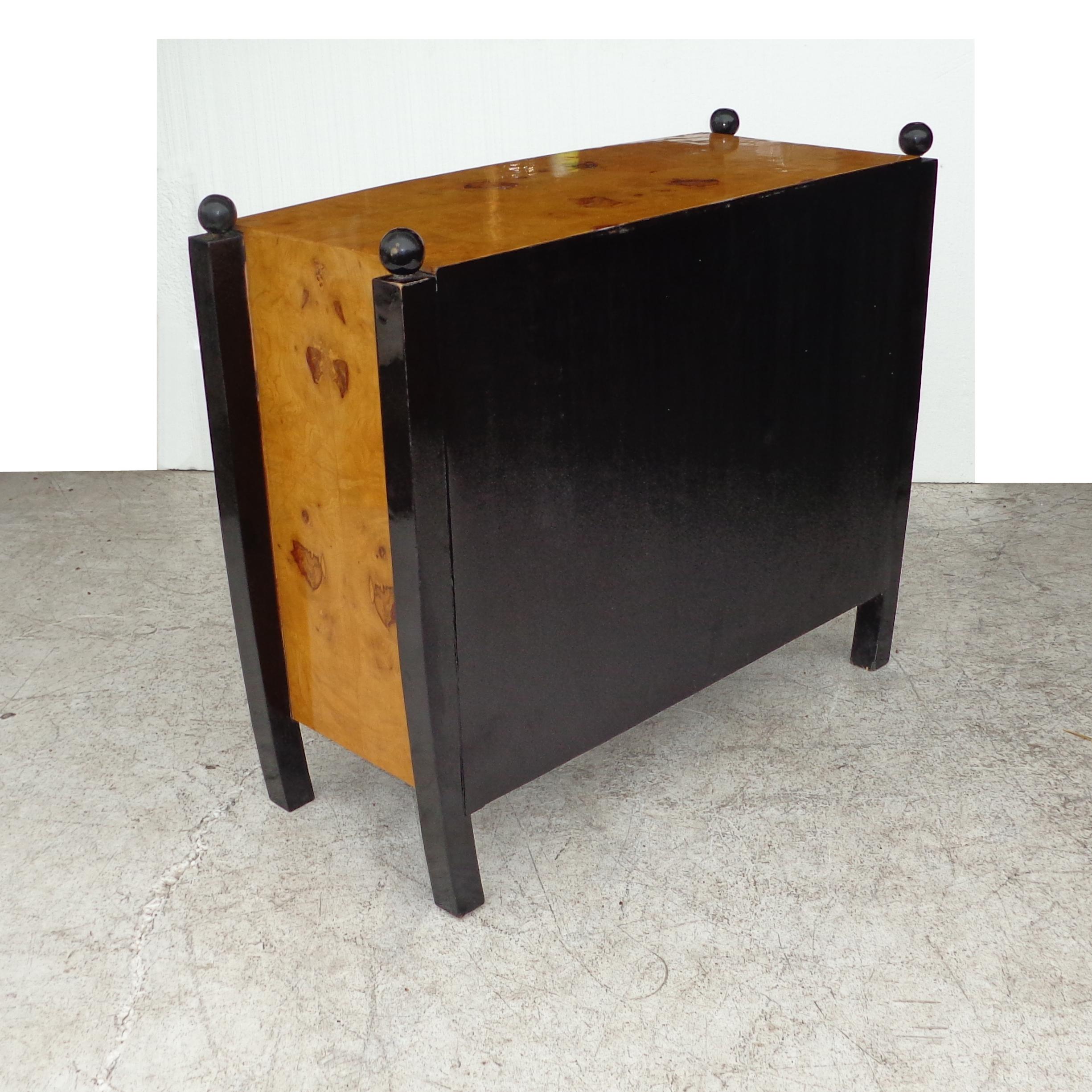Art Deco Style Burl Cabinet Sideboard Server For Sale 1