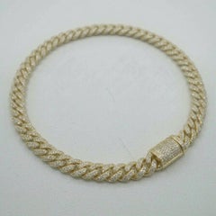 39 Carat Diamond 14k Yellow Gold Miami Cuban Link Chain Necklace
