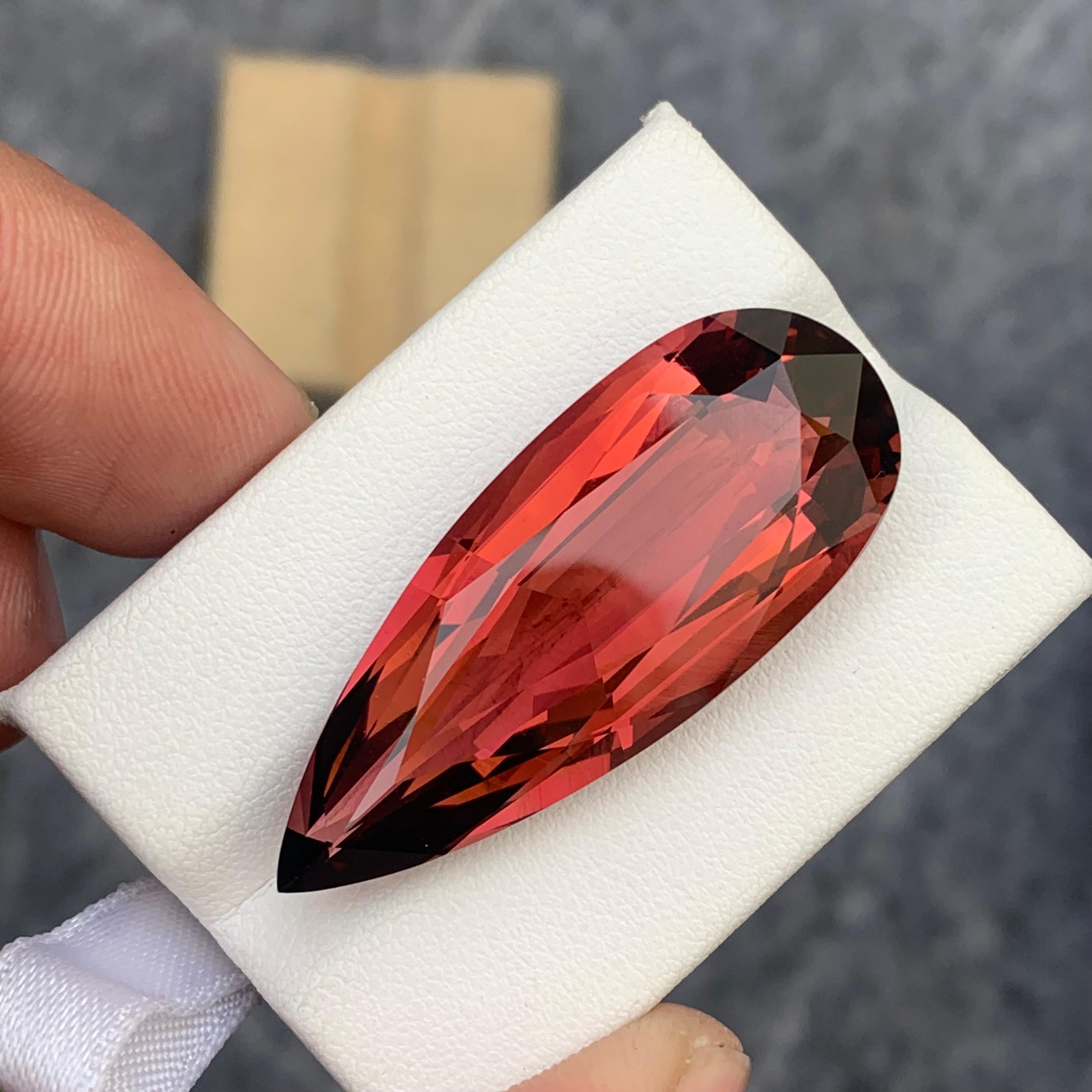 Pear Shape Rubellite Tourmaline Gemstone for Necklace Jewelry For Sale 6