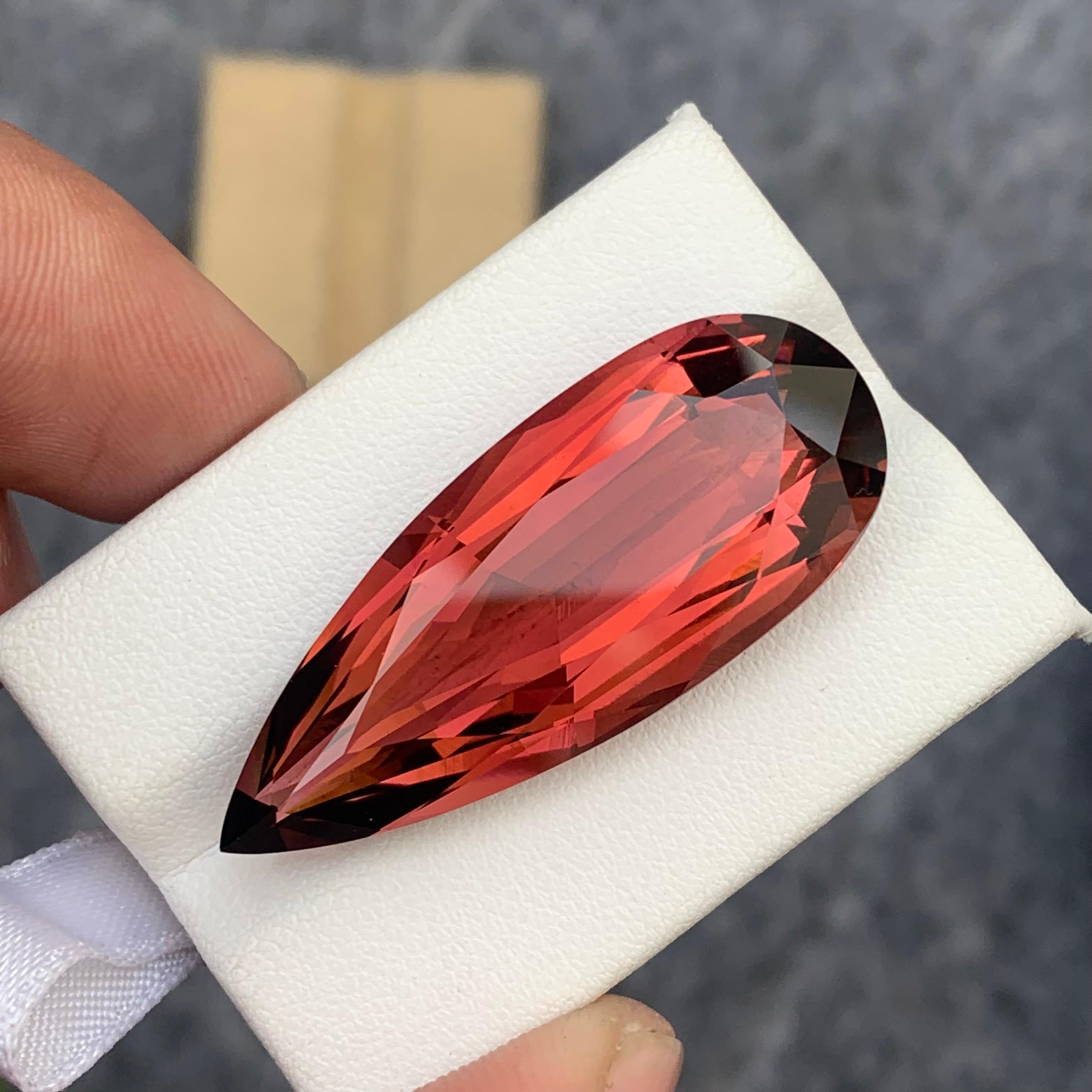 Pear Shape Rubellite Tourmaline Gemstone for Necklace Jewelry For Sale 7