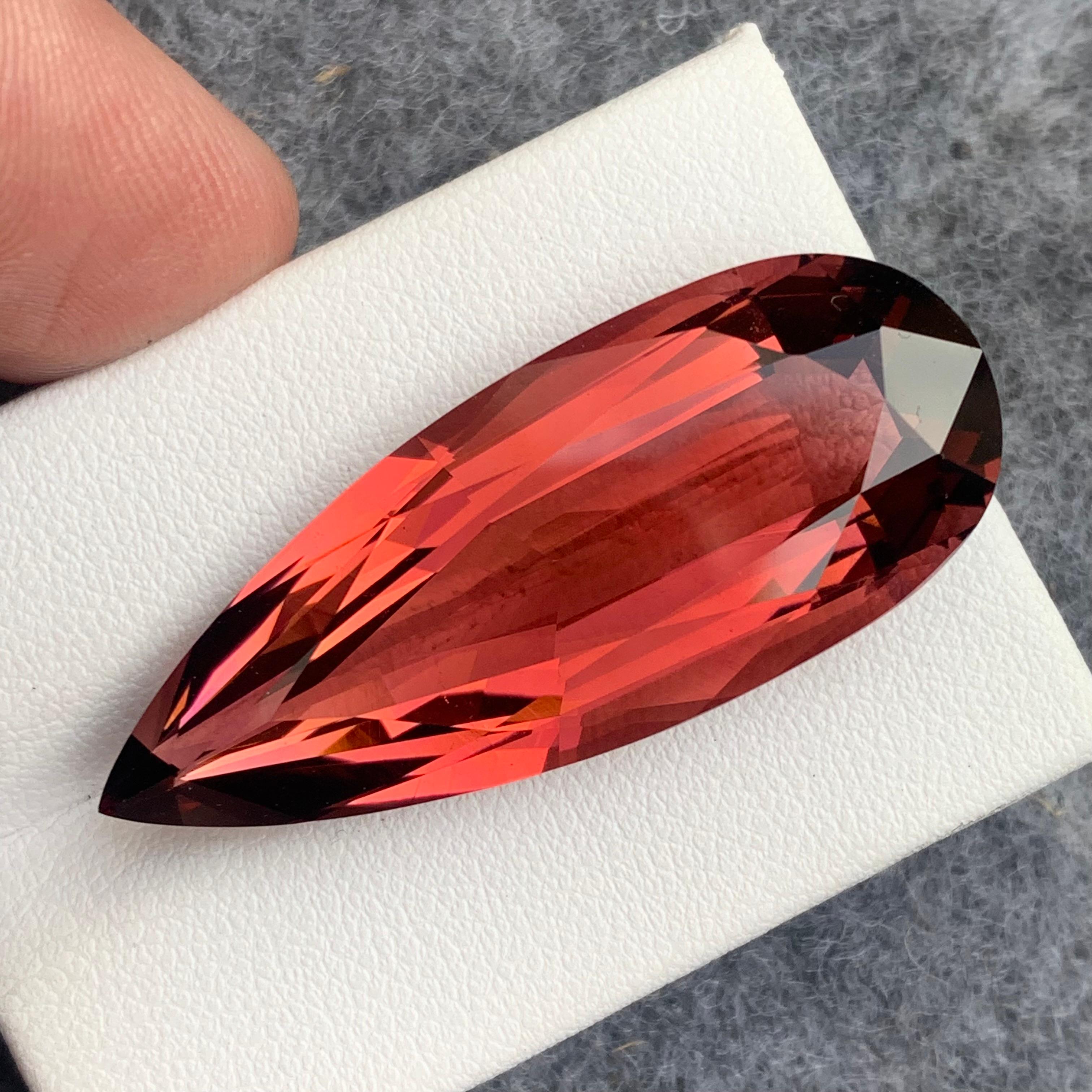 Arts and Crafts Pear Shape Rubellite Tourmaline Gemstone for Necklace Jewelry For Sale