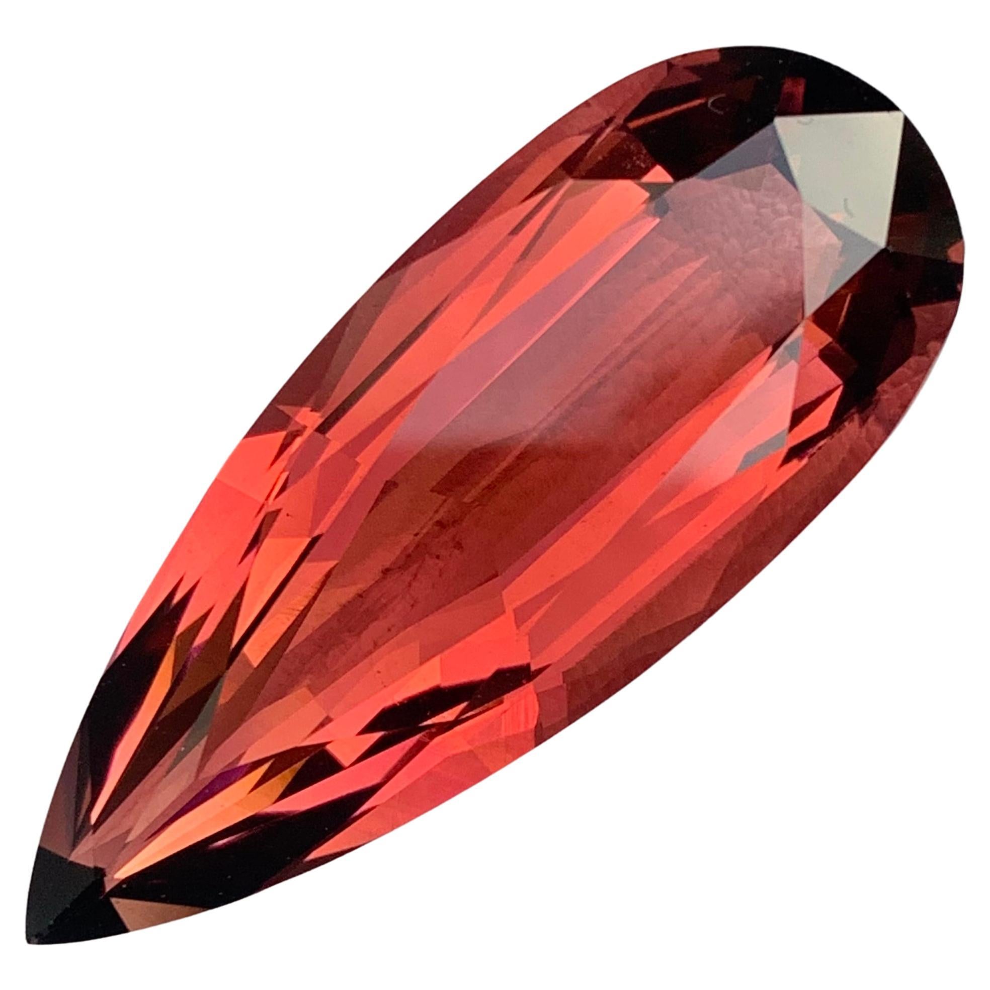 Pear Shape Rubellite Tourmaline Gemstone for Necklace Jewelry For Sale