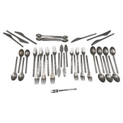 39 Pc, Georg Jesen “Prism” Stainless Steel Flatware Set