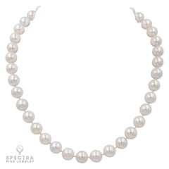 Contemporary 39-Pearl Bead Necklace, 10mm Freshwater Pearls, USA