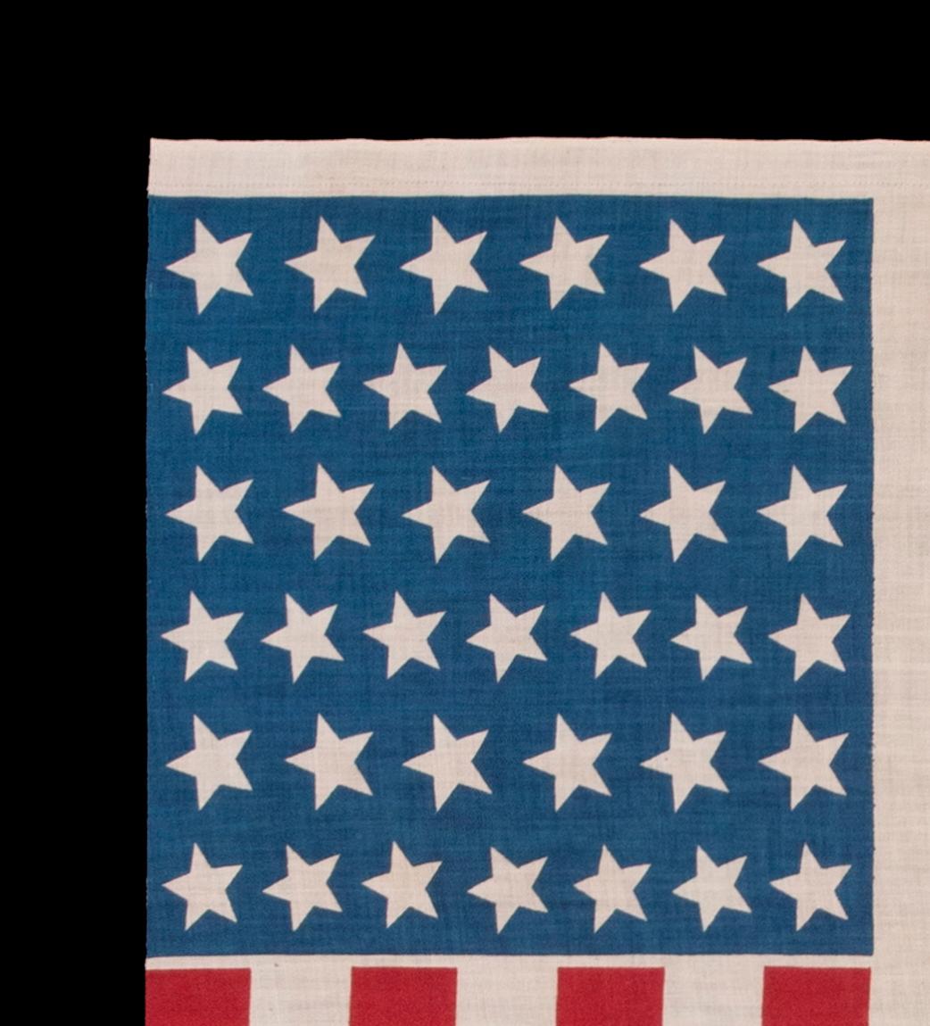 39 Star Antique American Flag, Dakota Territories, ca 1876 In Good Condition For Sale In York County, PA