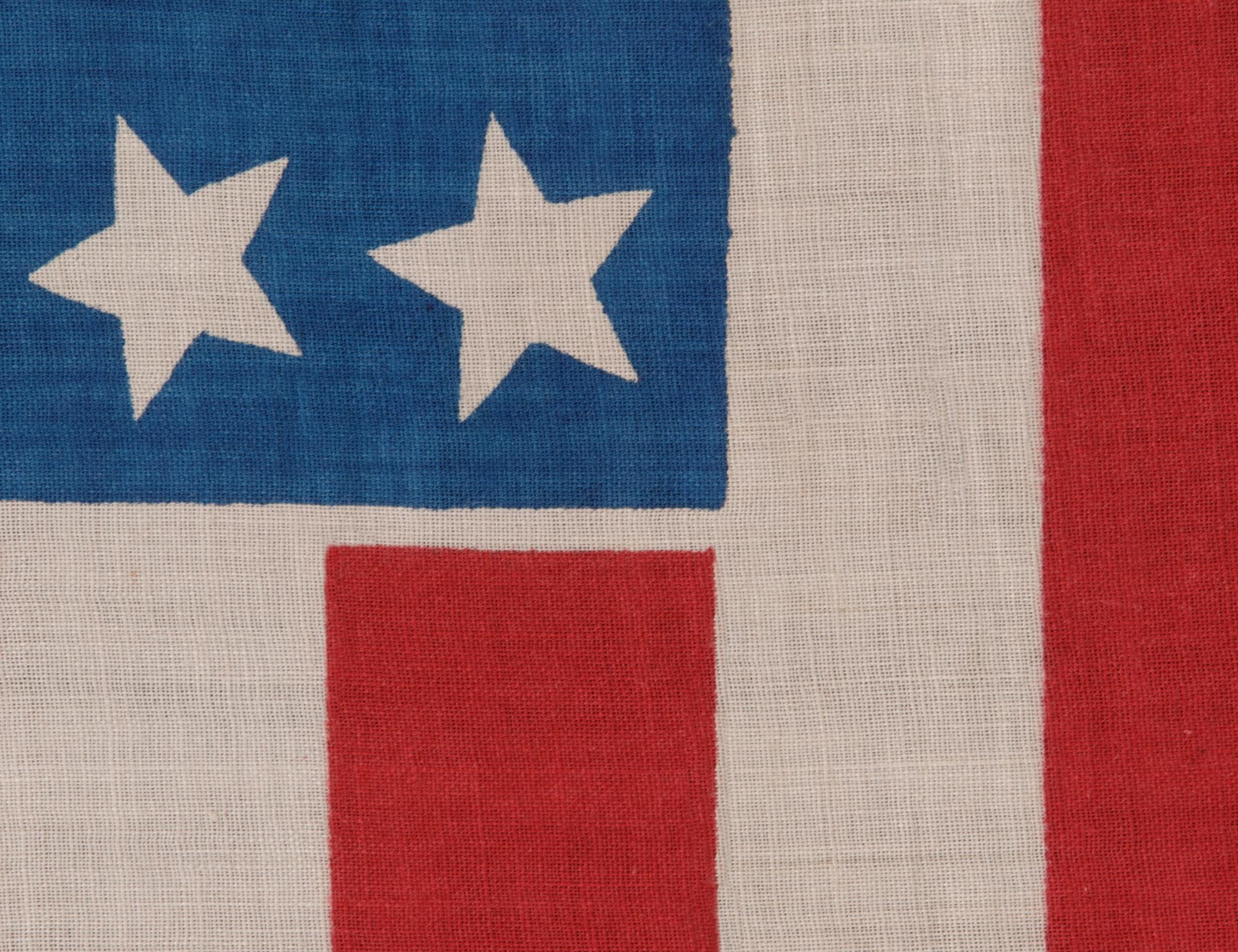 Late 19th Century 39 Star Antique American Flag, Dakota Territories, ca 1876 For Sale
