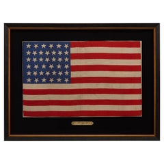 39-Star Antique American Flag, Silk, 1889