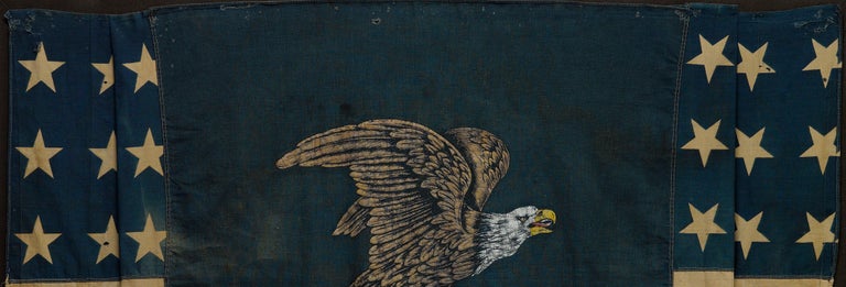 39-Star Patriotic Eagle Banner, Commemorating North Dakota Statehood, 1889-1890 In Good Condition For Sale In Colorado Springs, CO