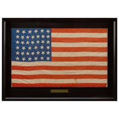 39-Star "Unofficial" American Parade Flag Whimsical Star Pattern circa 1877-1889