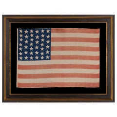 39 Stars In Two Sizes, on an Antique American Parade Flag