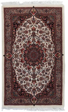 3'9" x 6'2" Classic Bijar Hand-Knotted Wool & Silk Rug