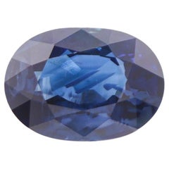 3.90 Carat Blue Sapphire Loose Gemstone  Oval 10.8 x 7.8 mm