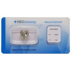 3.90 Carat HRD Certificate Fancy Color Heart Shape Diamond