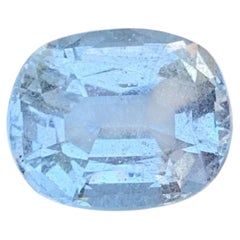3.90 Carat Natural Loose Aquamarine Goshenite Cushion Cut Gemstone