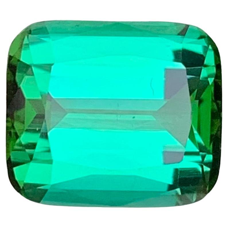 3.90 Carat Natural Loose Blue Green Tourmaline Cushion Shape Gem
