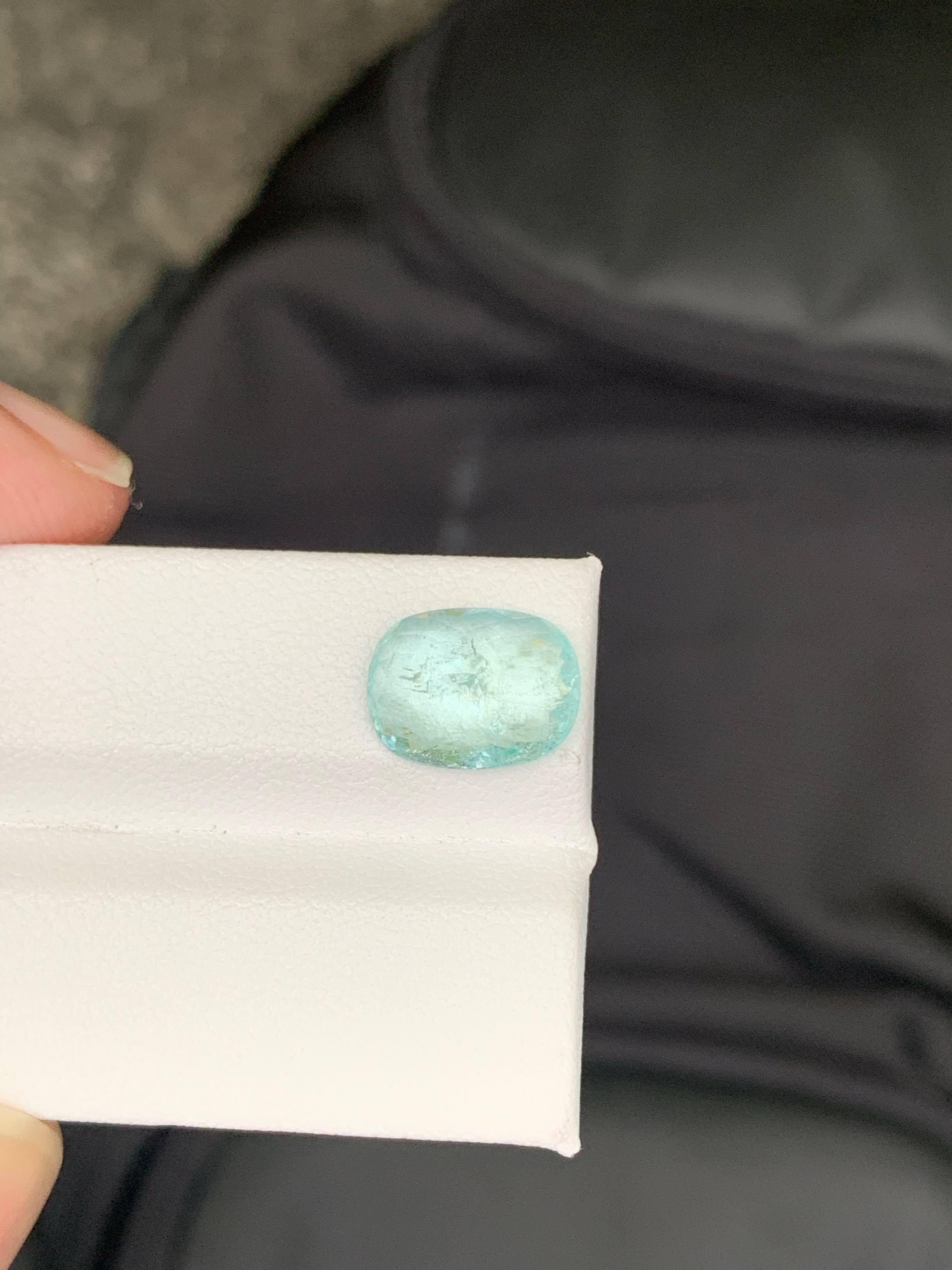 3,90 Karat Natürliche Lose Blaue Paraiba Turmalin Stein Oval Schliff aus Mosambik im Angebot 2