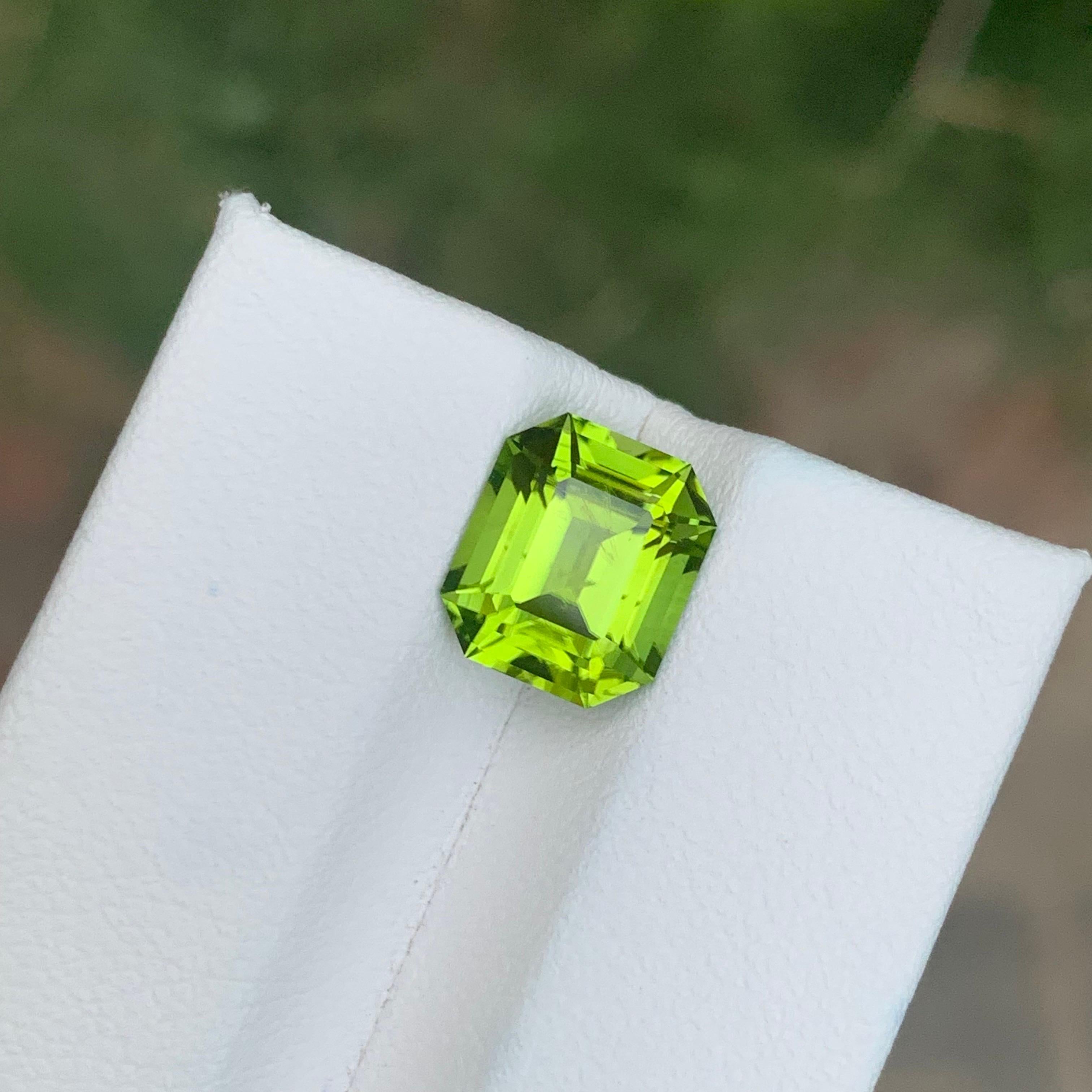 Loser Peridot

Gewicht: 3,90 Karat
Abmessungen: 9,6 x 8,3 x 6 mm
Herkunft: Supat-Tal, Pakistan
Form: Achteck 
Farbe: Grün
Behandlung: Nicht

Der pakistanische Peridot ist eine atemberaubende Varietät des grünen Edelsteins Peridot, der für seine