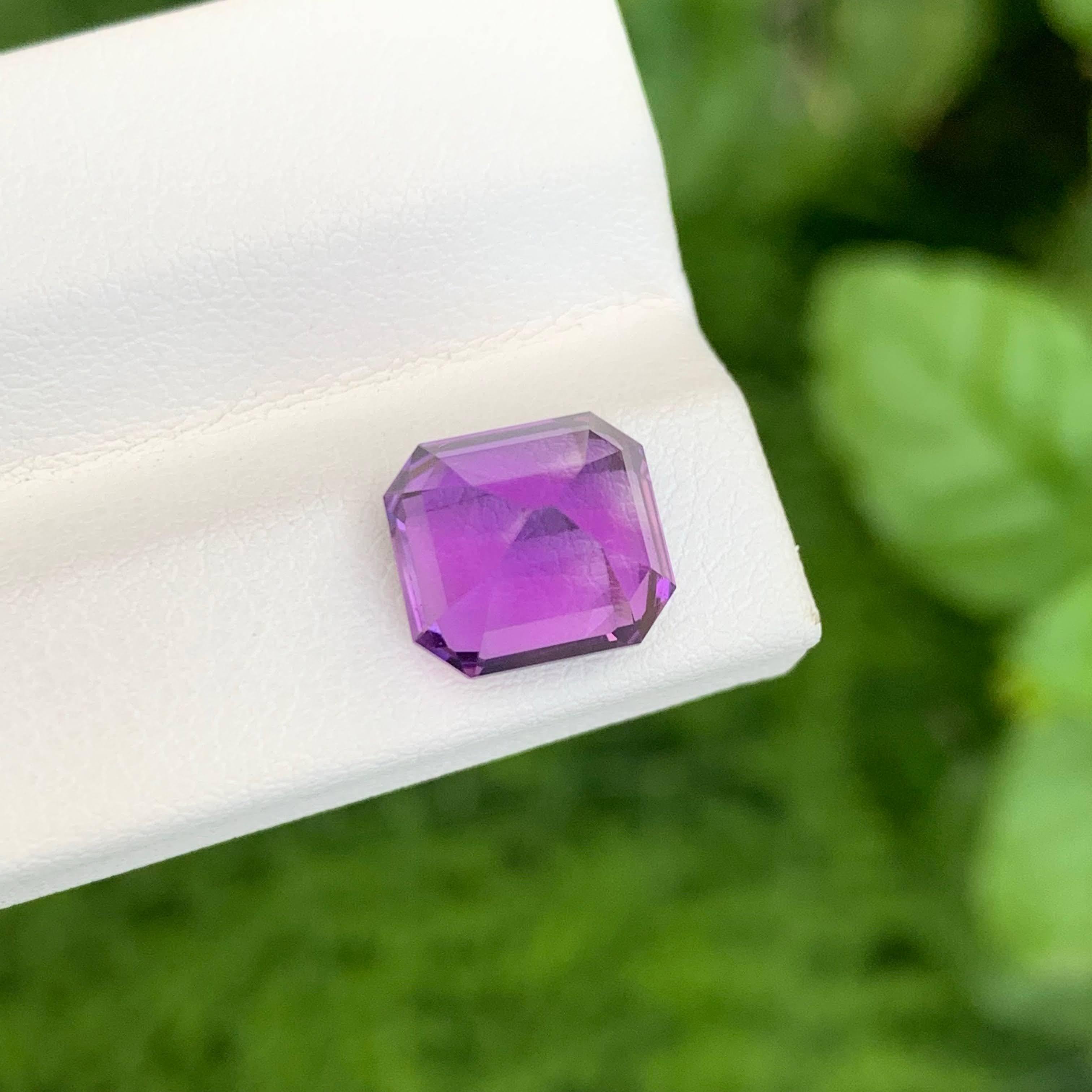 Weight 3.90 carats
Dimensions 9.5x8.6x7.5mm
Treatment  None 
Origin Brazil
Clarity  Loupe Clean
Shape Octagon
Cut Emerald
NA


This exquisite 3.90 carat Purple Amethyst gemstone showcases a striking emerald cut that enhances its natural brilliance