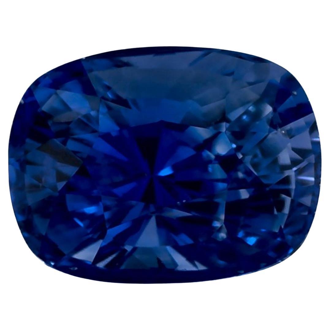 3.90 Ct Blue Sapphire Cushion Loose Gemstone