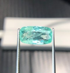 3.90 Ct Neon bläulich grüner Paraiba Turmalin Kissenschliff Natürlicher loser Edelstein