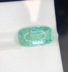 Certified Neon Bluish Green Paraiba Tourmaline 3.91Ct Cushion Cut Loose Gemstone