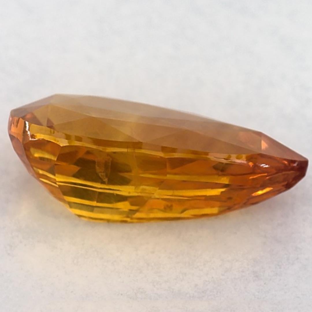 3.90 carati di zaffiro giallo a forma di pera sciolto In condizioni Nuovo in vendita a Fort Lee, NJ