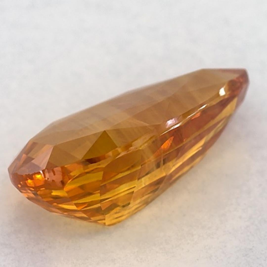 3.90 carati di zaffiro giallo a forma di pera sciolto in vendita 3