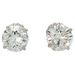 Orecchini con diamanti taglio brillante rotondo da 3,90 CTTW