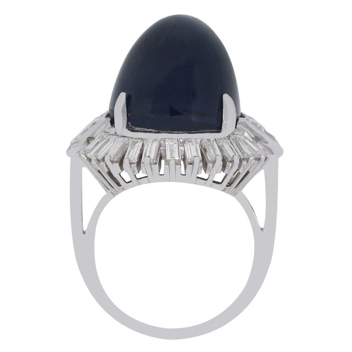 Bague étoile en saphir de 39,08 carats en vente 2